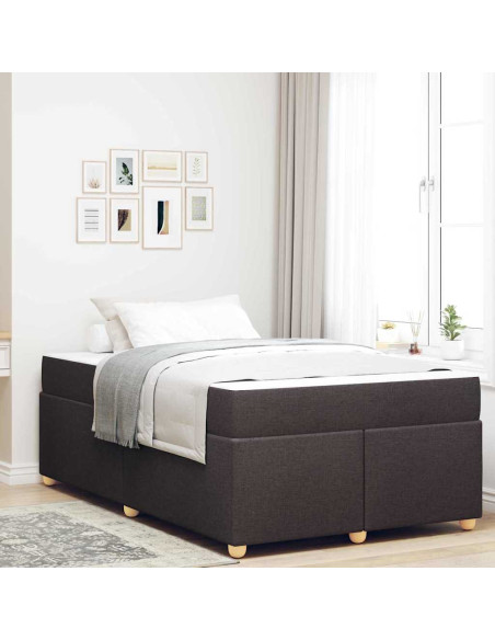 Struttura del letto Marrone Scuro 120 x 190 cm Tessuto