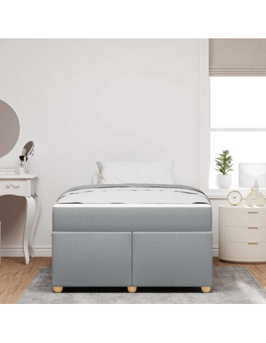 Struttura del letto Grigio chiaro 120 x 200 cm Tessuto