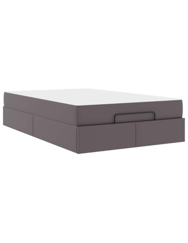 Struttura letto con materasso con materasso 2 pcs Grigio PVC