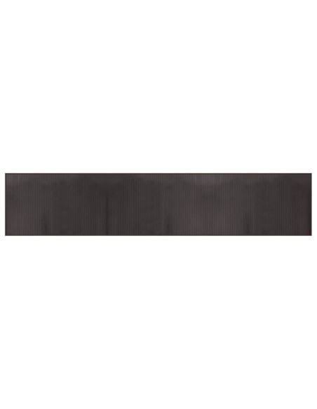 Tappeto Rettangolare Marrone Scuro 60x300 cm in Bambù
