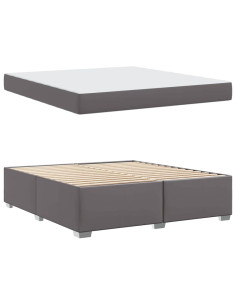 Struttura del letto con materasso Grigio 180 x 200 cm Tessuto