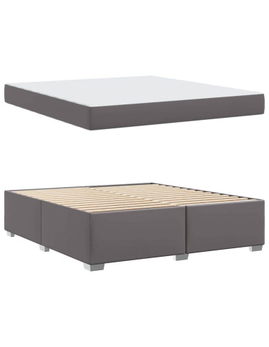 Struttura del letto con materasso Grigio 180 x 200 cm Tessuto