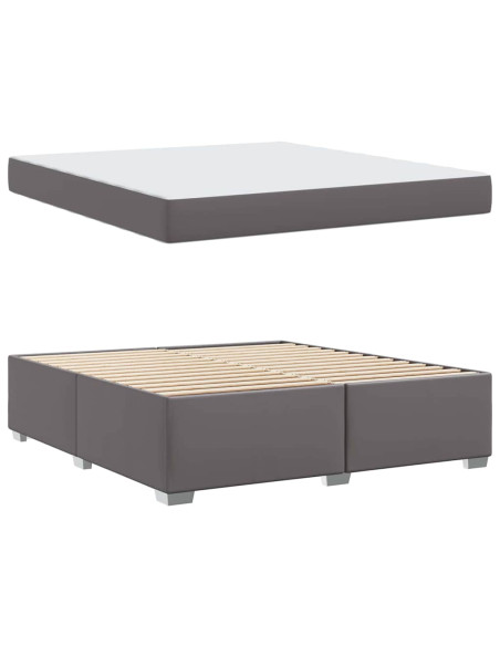 Struttura del letto Altro Grigio 180 x 200 cm Pelle sintetica