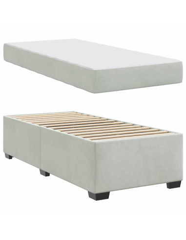 Struttura del letto Grigio chiaro 80 x 200 cm Tessuto