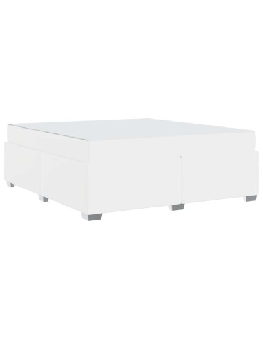 Struttura del letto con materasso Bianco 180 x 200 cm Tessuto