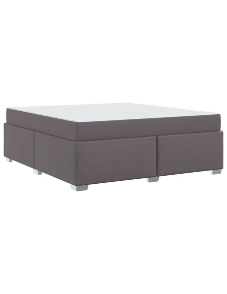 Struttura del letto Altro Grigio 180 x 200 cm Pelle sintetica