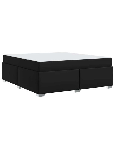 Struttura del letto Altro Nero 200 x 200 cm Pelle sintetica