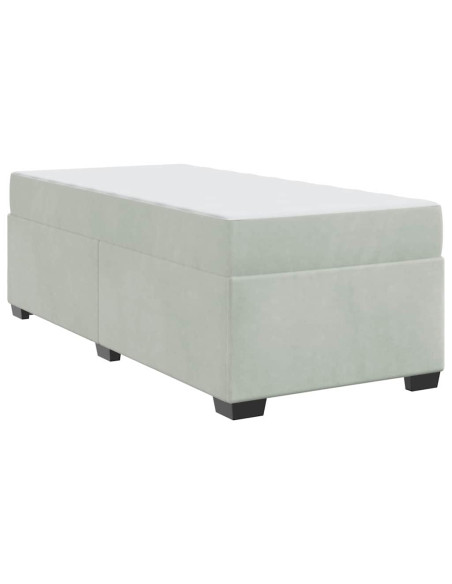 Struttura del letto Grigio chiaro 80 x 200 cm Tessuto