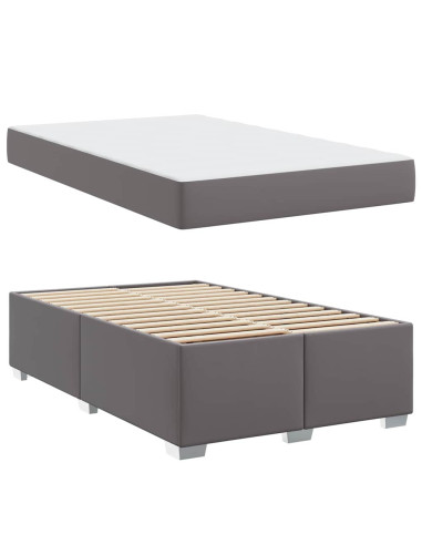 Struttura del letto con materasso Grigio 120 x 200 cm Tessuto