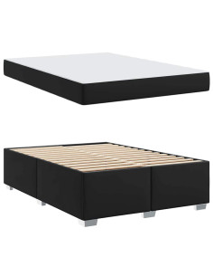 Struttura del letto con materasso Nero 140 x 200 cm Tessuto