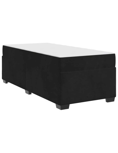 Struttura del letto con materasso Nero 80 x 200 cm Tessuto