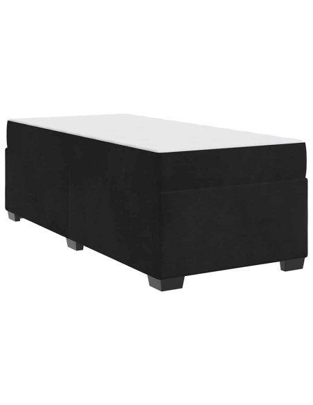 Struttura del letto con materasso Nero 80 x 200 cm Tessuto