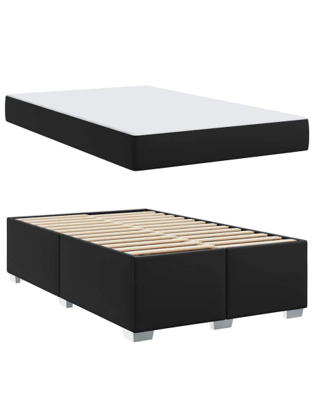 Struttura del letto con materasso Nero 120 x 200 cm Tessuto