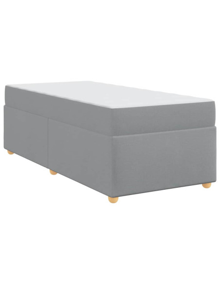 Struttura letto con materasso Grigio chiaro 80 x 200 cm Tessuto