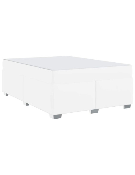 Struttura del letto con materasso Bianco 140 x 200 cm Tessuto