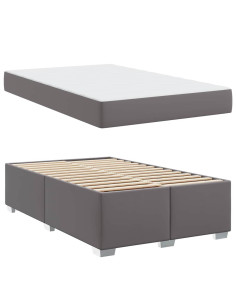 Struttura del letto con materasso Grigio 120 x 190 cm Tessuto