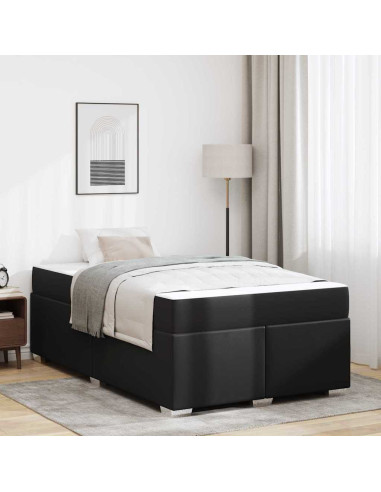 Struttura del letto con materasso Nero 120 x 190 cm Tessuto