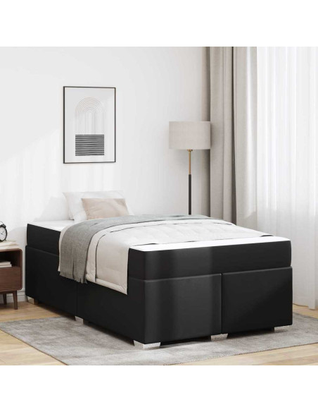 Struttura del letto con materasso Nero 120 x 190 cm Tessuto