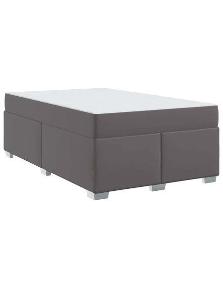 Struttura del letto Altro Grigio 120 x 190 cm Pelle sintetica