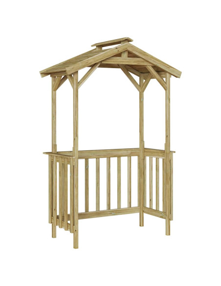 Shed per BBQ 133.5x63x200 cm in Legno di Pino Impregnato