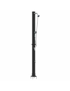 Doccia Solare da Esterno Nero 217 cm PVC e Alluminio