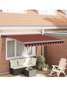 Tenda da Sole Rosso e Nero 350 x 250 x 165 cm 2