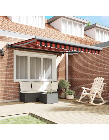 Tenda da Sole Rosso e Nero 350 x 250 x 165 cm