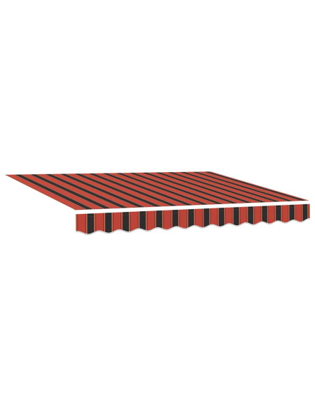 Tenda da sole automatica e retrattile arancione e marrone, 350x250 cm