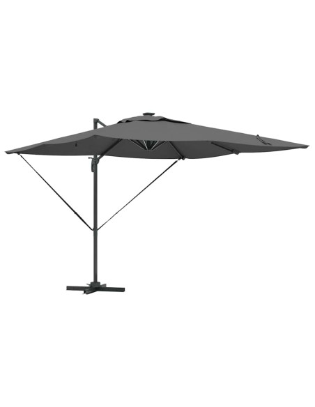 Ombrellone Antracite 286 x 284 x 270 cm Alluminio e Poliestere