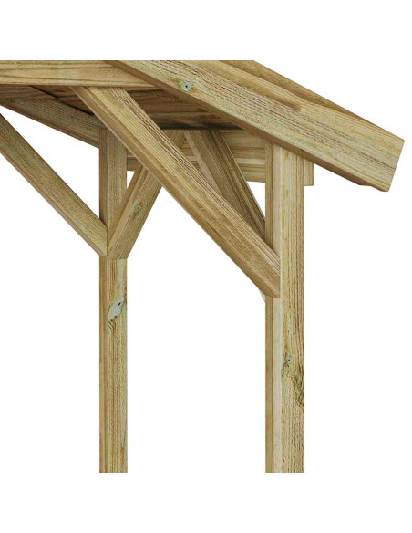 Shed per BBQ 133.5x63x200 cm in Legno di Pino Impregnato
