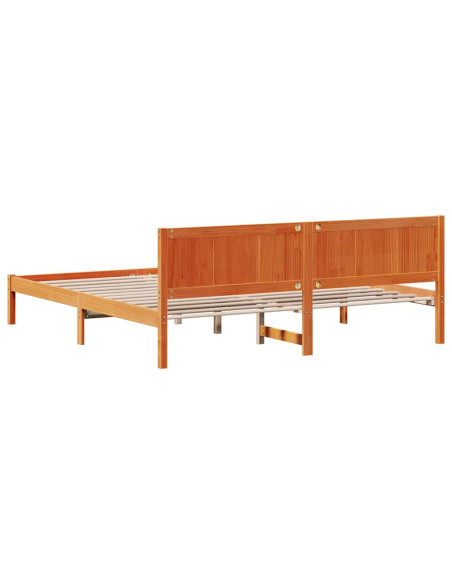Struttura del letto marrone cerato Marrone cerato Legno massello