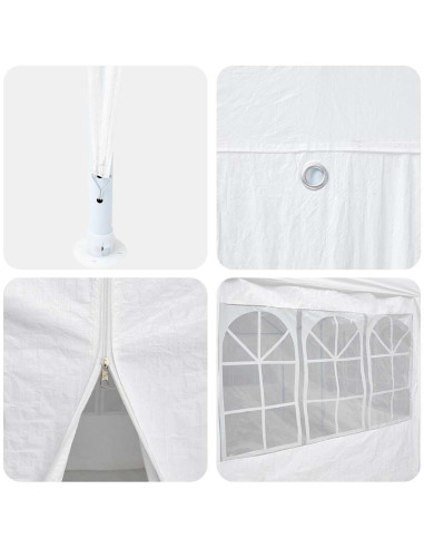 Tenda Party Bianco 400 x 400 x 266 cm Polietilene