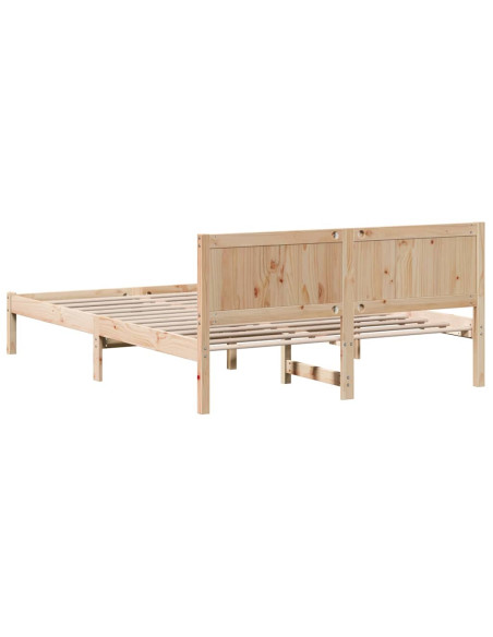 Letto Singolo in Pino Massello Naturale Legno Massello di Pino