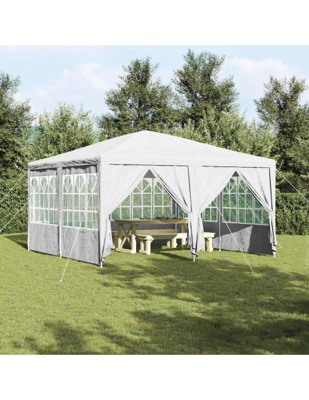 Tenda da Festa con 8 Pareti Laterali Bianche 4x4 m in PE