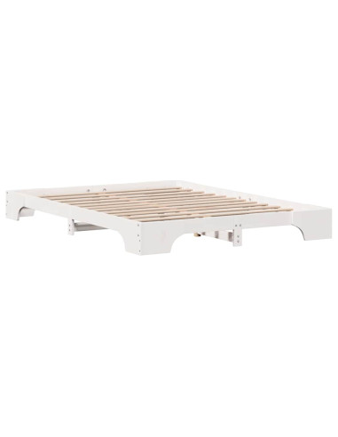 Struttura del letto Bianco 150 x 200 cm Pino massello