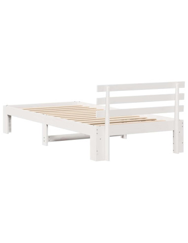 Struttura del letto Bianco 75 x 190 cm Pino massello