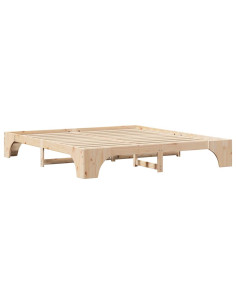 Struttura del letto Naturale 200 x 200 cm Pino massello
