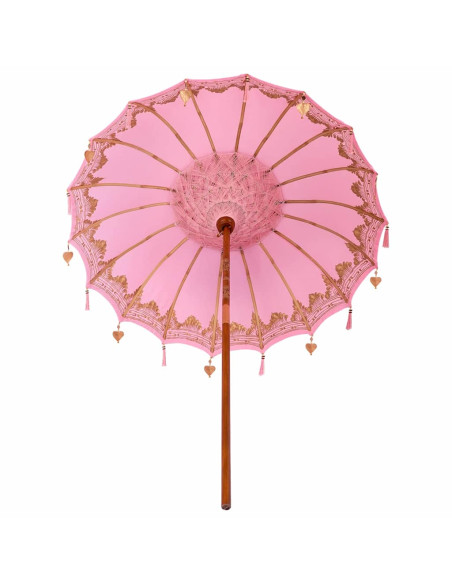 Ombrellone Altro Rosa x 260 cm Cotone e legno massello