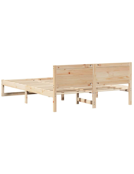 Struttura letto Naturale Legno massello di pino 140 x 200 cm