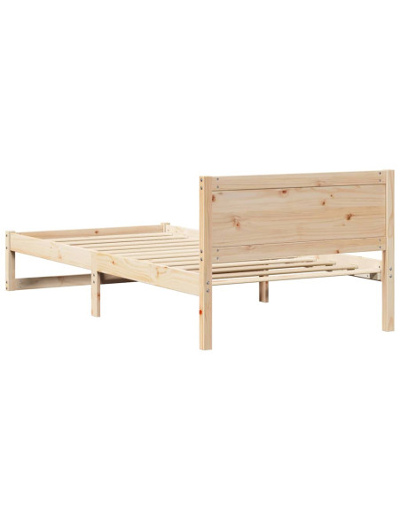 Struttura Letto Naturale Legno massello di pino 90 x 200 cm