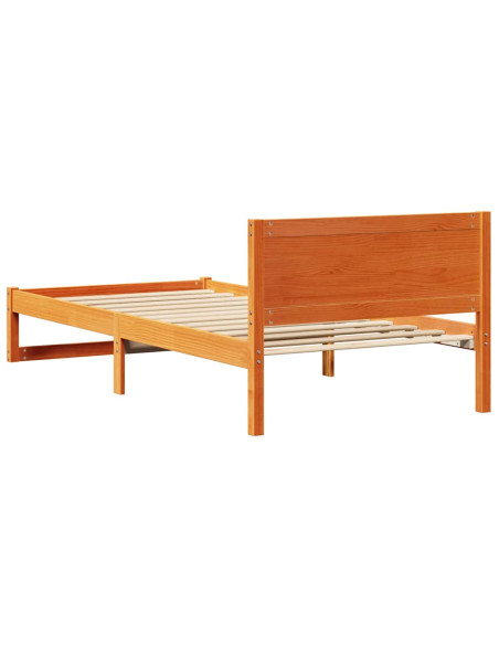 Rete Letto Marrone cerato Legno massello Singolo Durevole