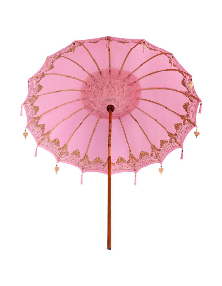 Ombrellone Altro Rosa x 260 cm Cotone e legno massello