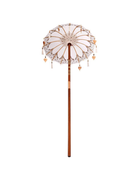 Parasol Balinese Altro Crema x 260 cm Cotone e legno massello