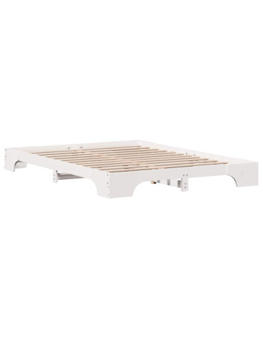 Struttura del letto Bianco 150 x 200 cm Pino massello