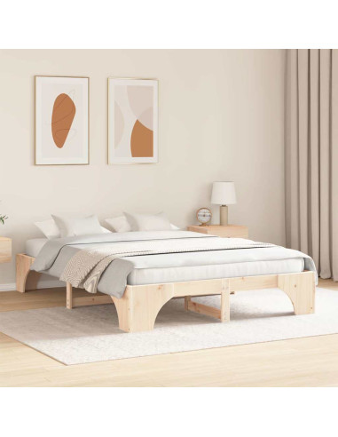Struttura del letto Naturale 160 x 200 cm Pino massello