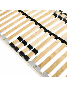 Base a doghe Marrone 140 x 190 cm Legno massello di faggio 2