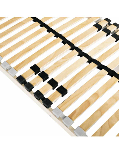 Base a doghe Marrone 140 x 190 cm Legno massello di faggio