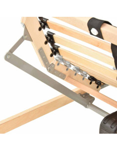 Base a doghe Marrone 100 x 190 cm Legno massello di faggio 2