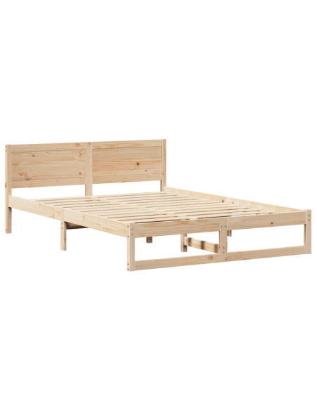 Struttura letto Naturale Legno massello di pino 140 x 200 cm