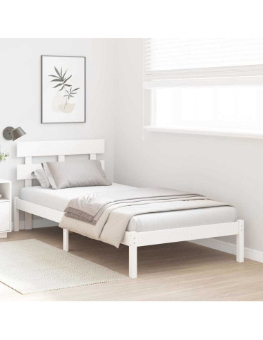 Struttura del letto Bianco 90 x 190 cm Legno massello di pino